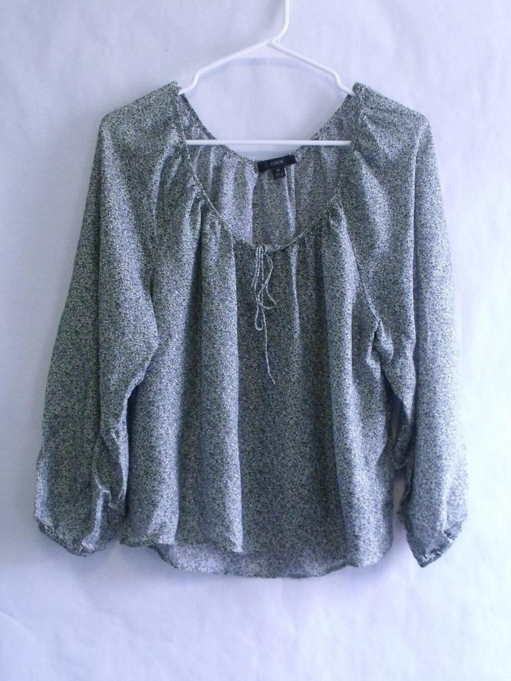 J Crew Drapey Tie Front Blouse Top